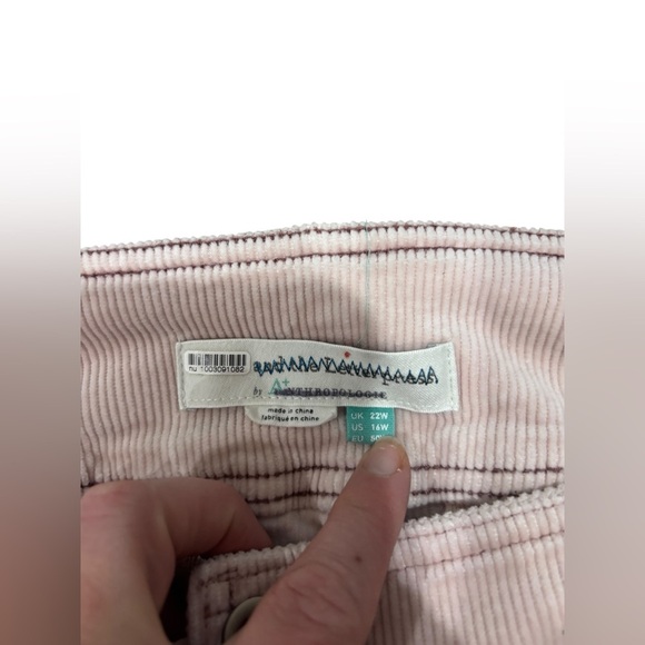 Pilcro and the Letterpress Anthropologie High-Rise Bootcut Corduroy Pink US 16W - Picture 5 of 11